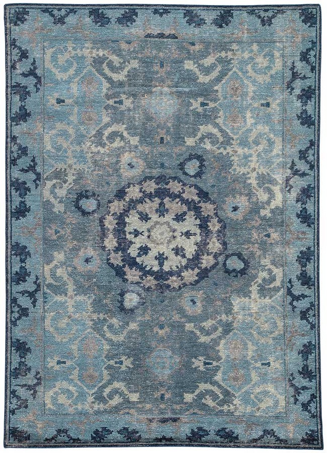 Moonlight Blue Wool Rug | Dallas Rugs