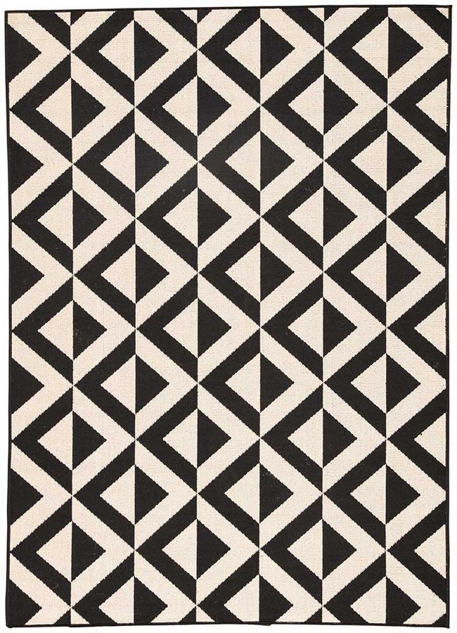 Jet Black Polypropylene Rug | Dallas Rugs